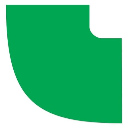 Ergomat DuraStripe Mean Lean 4in 90 degrees Round Angle Corners Green, 40PK DSML-CR4-G-90Angle-KIT